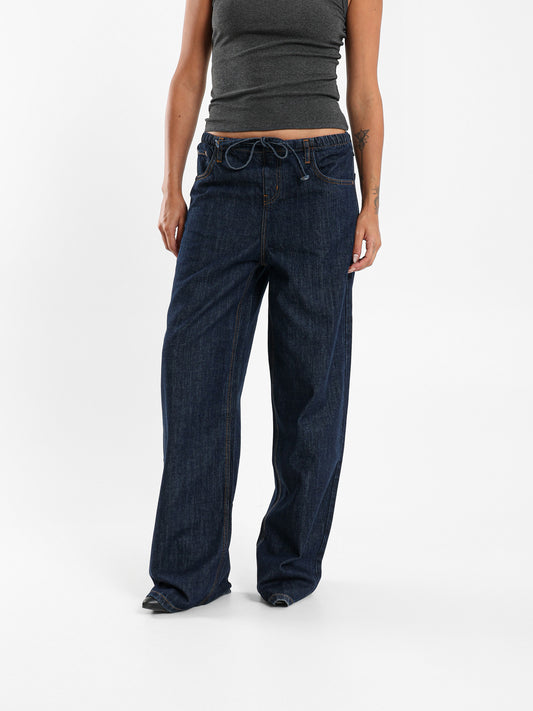Flowy Elastic Waist Jeans