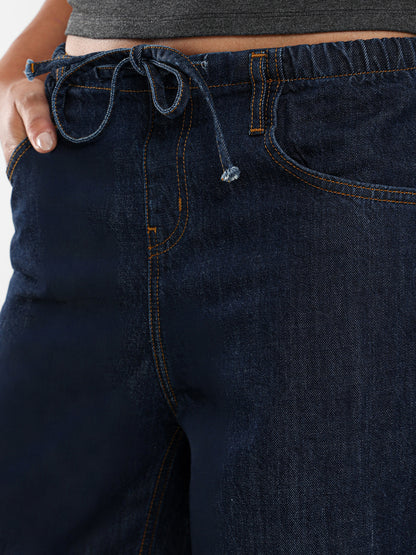 Flowy Elastic Waist Jeans