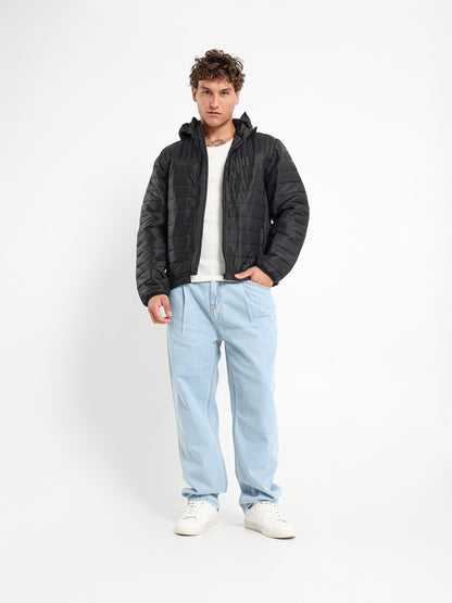 Tapered Regular Jeans With Front Pleats