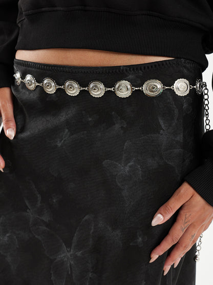 Satin Printed Maxi Skirt