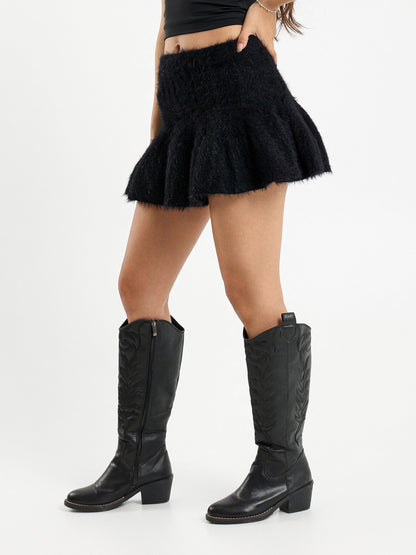 Fluffy Mini Skirt
