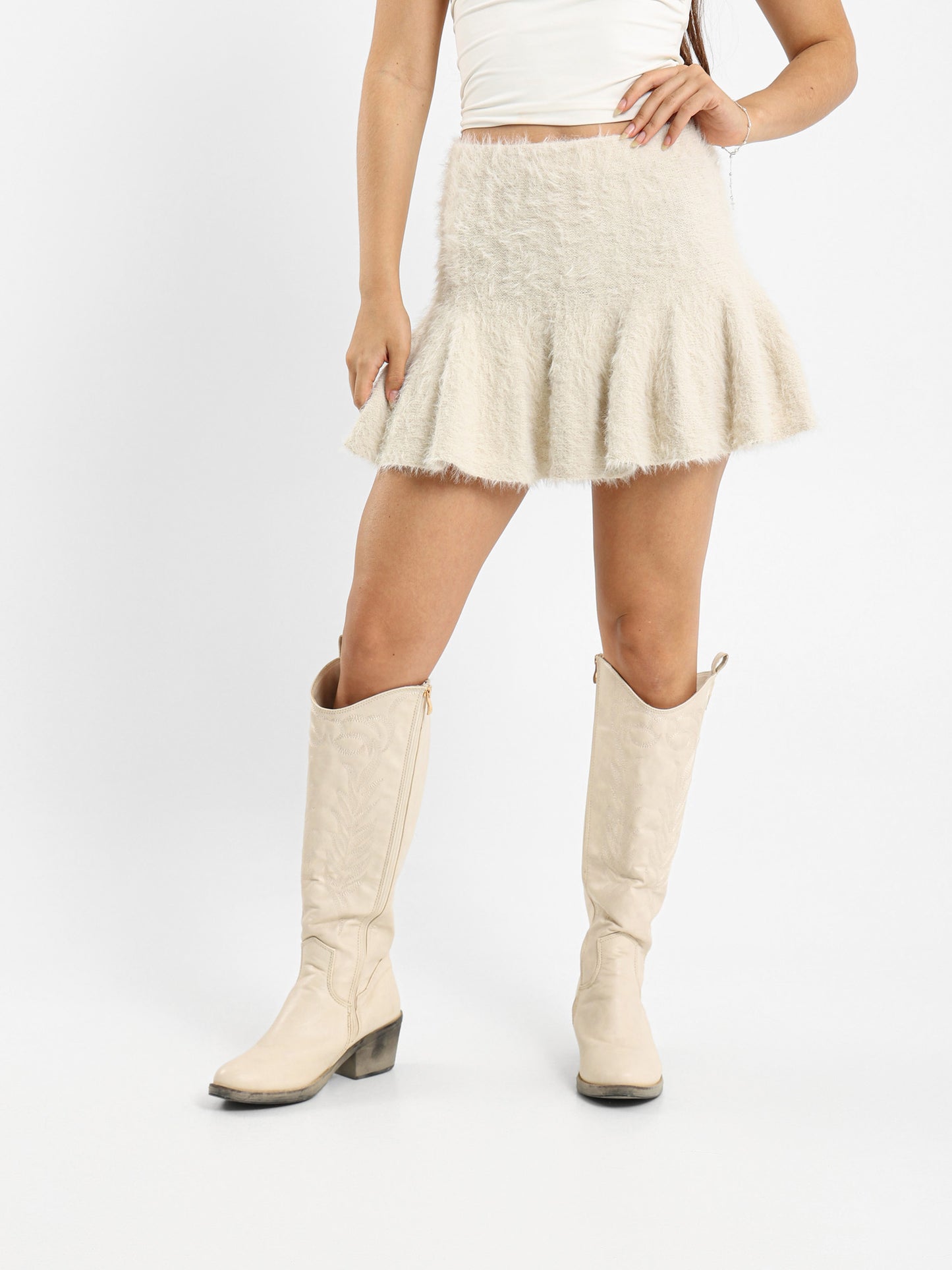 Fluffy Mini Skirt