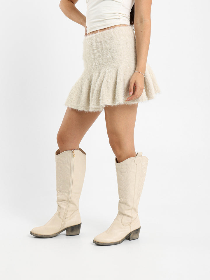 Fluffy Mini Skirt