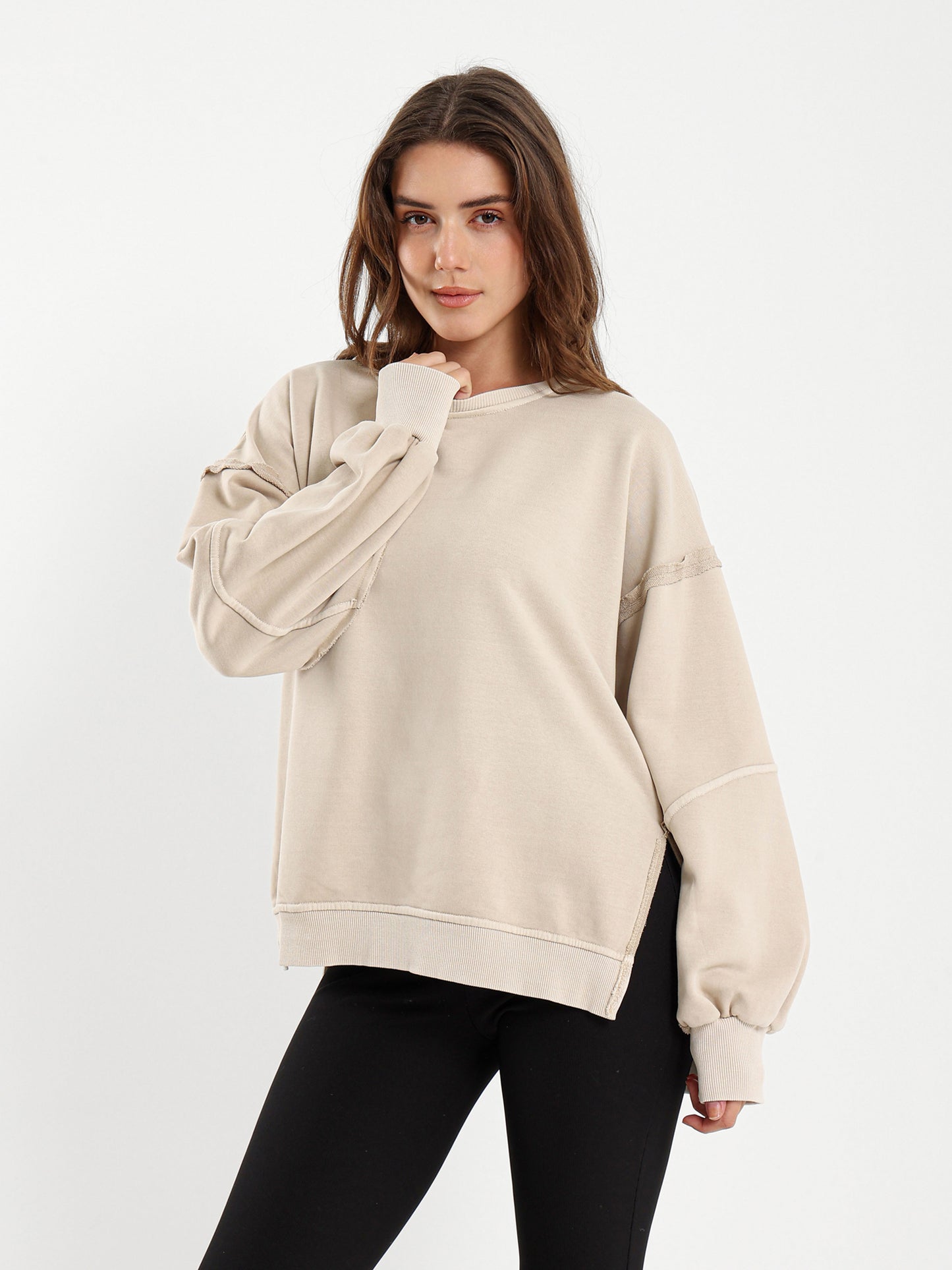 Oversized Sweatshirt with Insert Detail