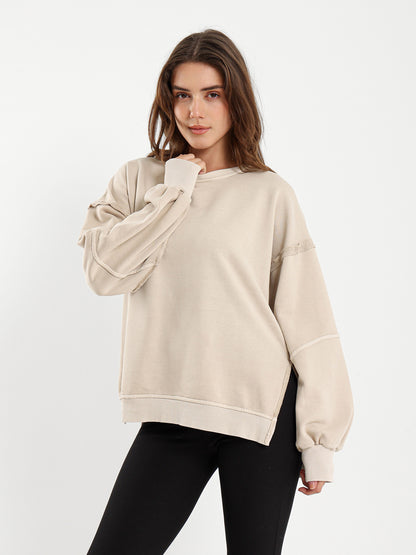 Oversized Sweatshirt with Insert Detail