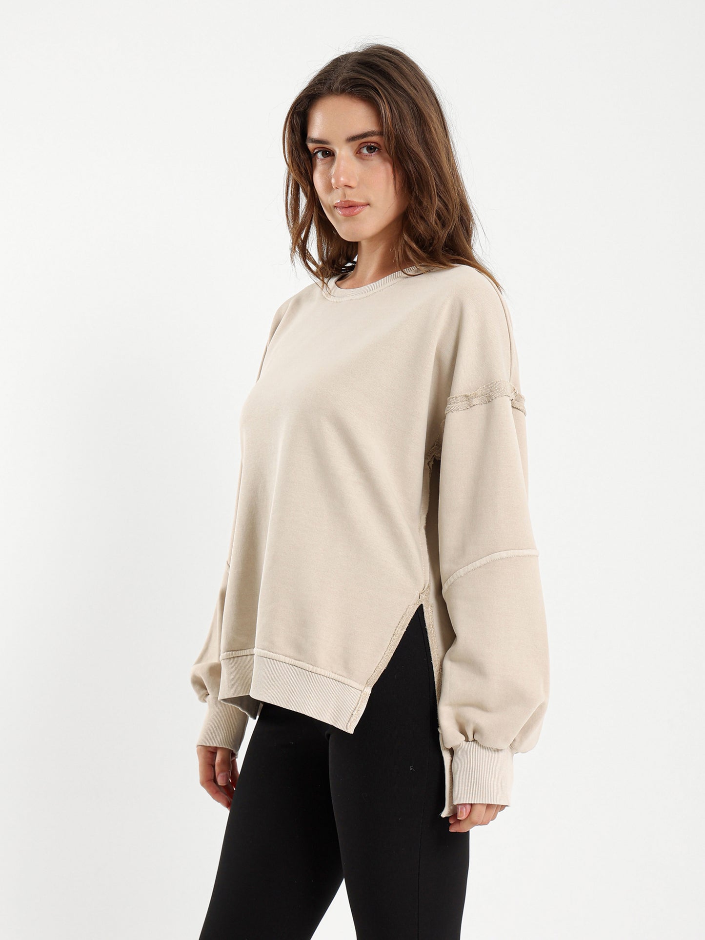 Oversized Sweatshirt with Insert Detail