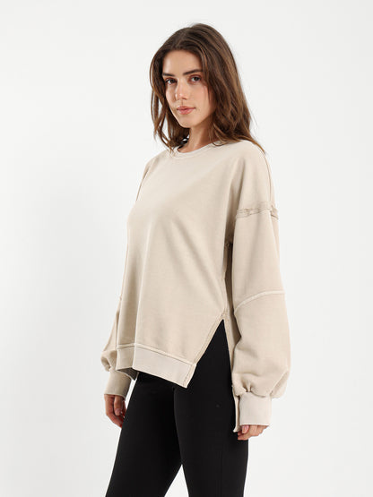 Oversized Sweatshirt with Insert Detail