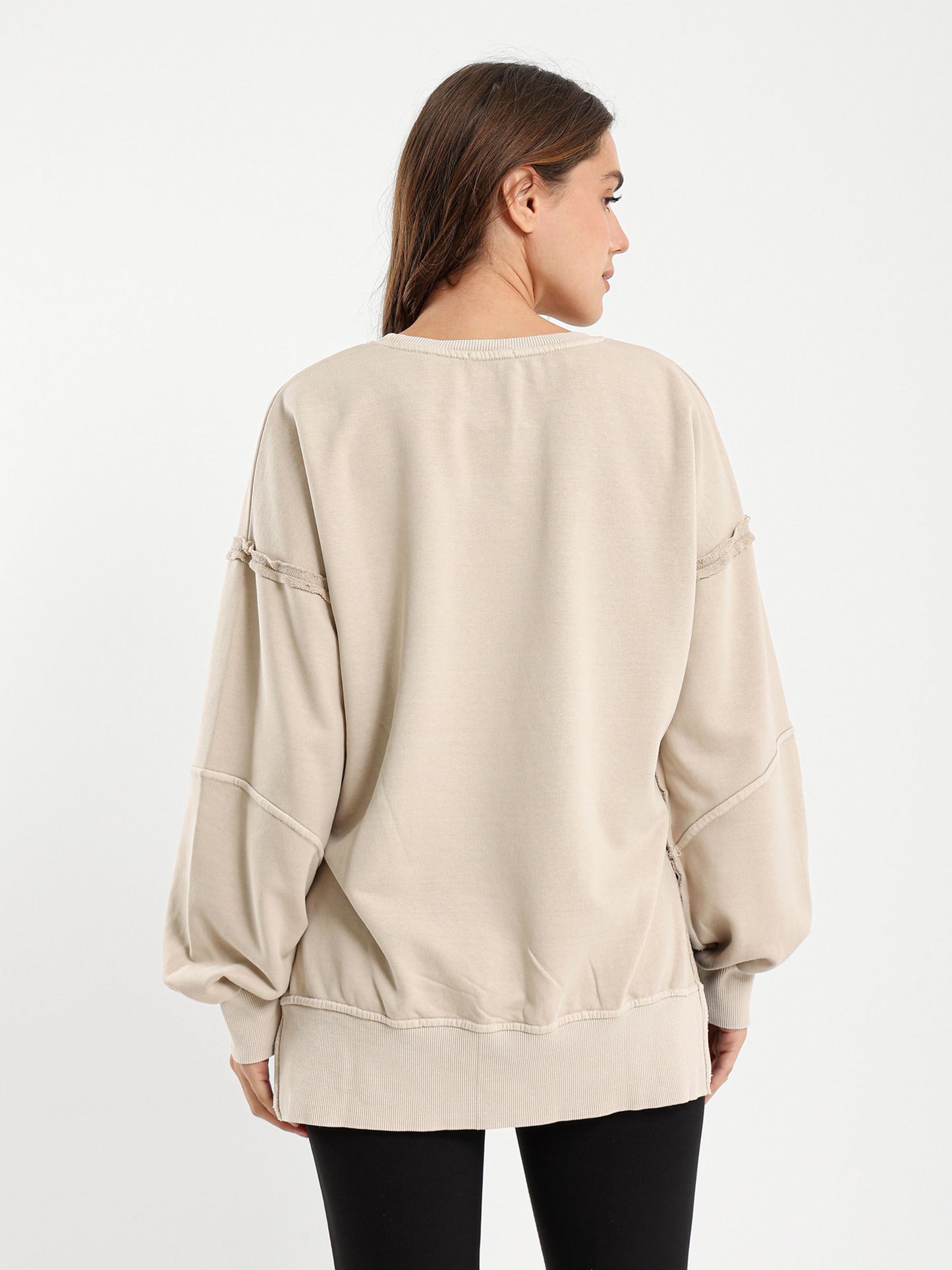 Oversized Sweatshirt with Insert Detail