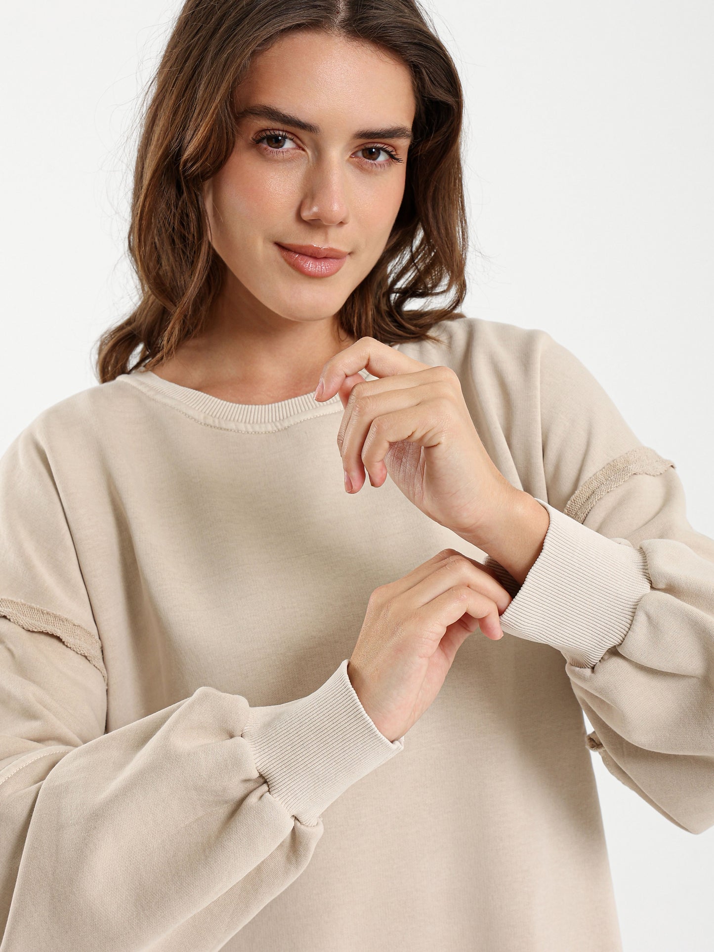 Oversized Sweatshirt with Insert Detail