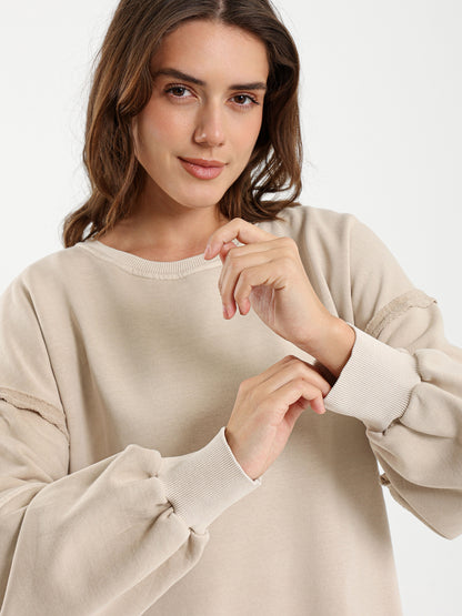 Oversized Sweatshirt with Insert Detail