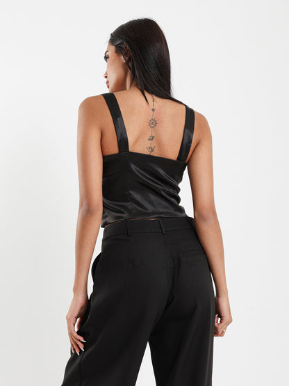 Corset Top with Hook Closure