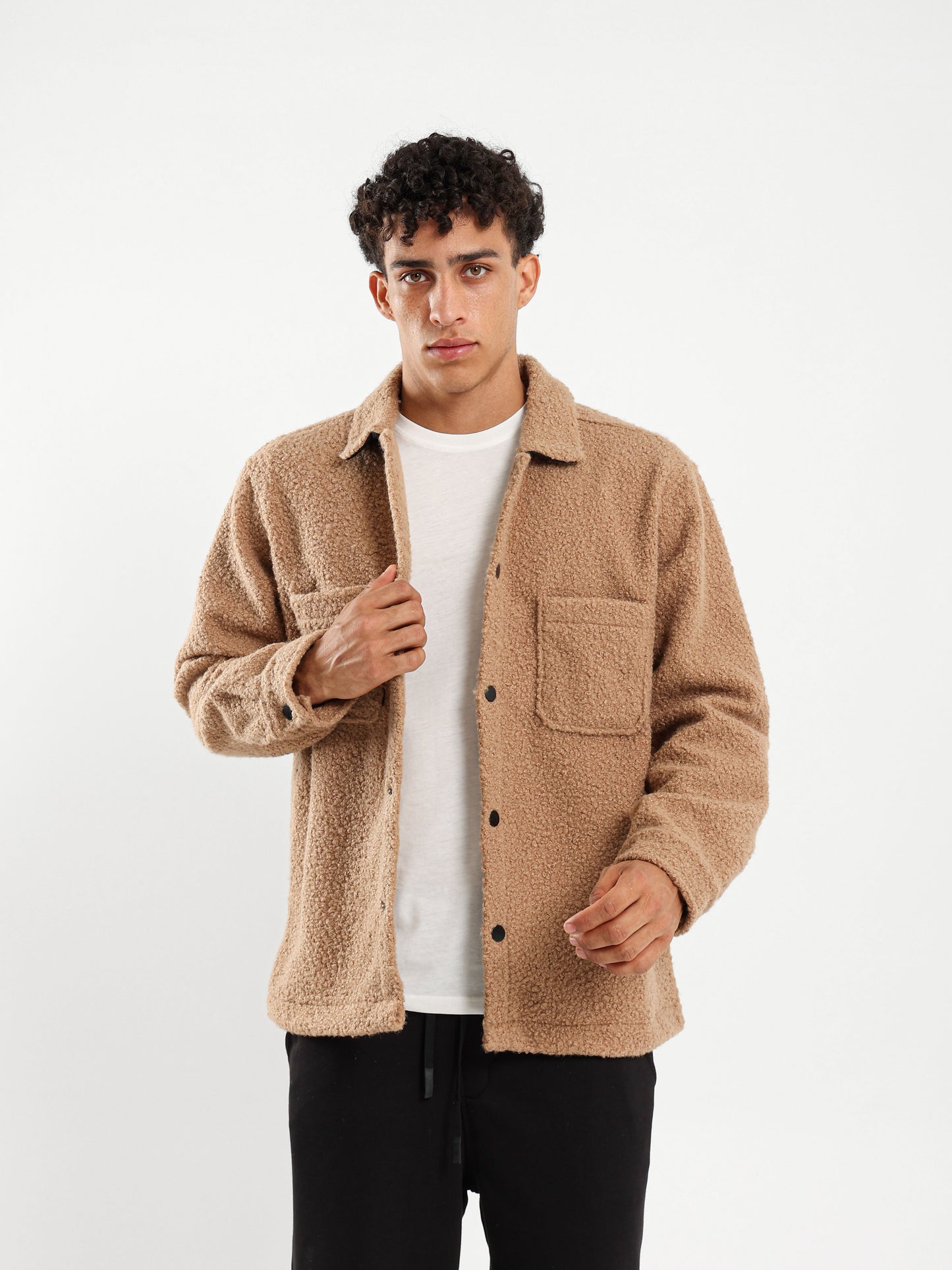 Teddy Overshirt with Patch Pocket