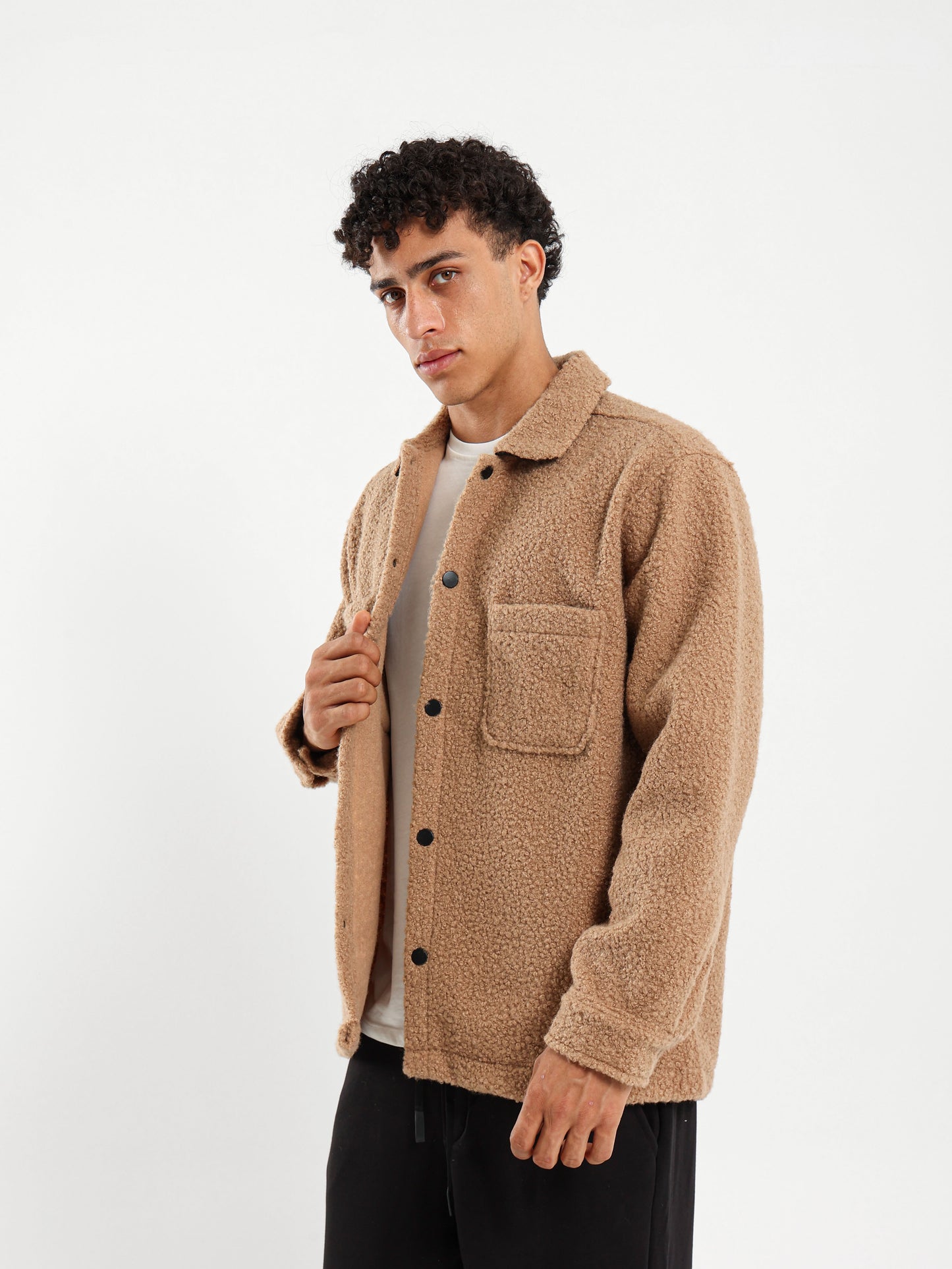 Teddy Overshirt with Patch Pocket
