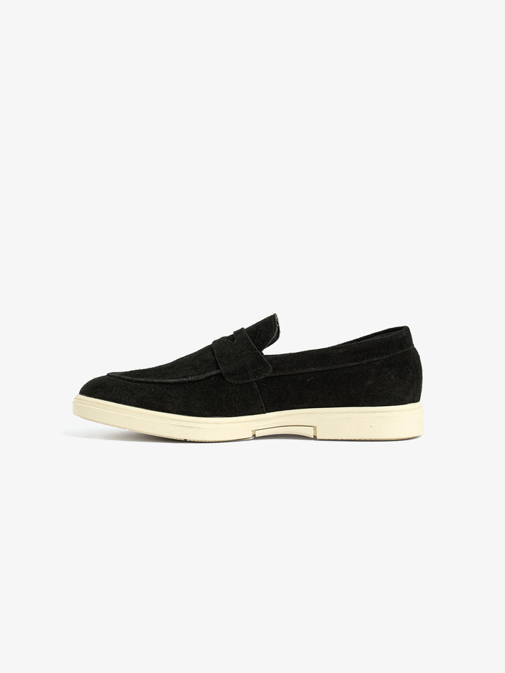 Suede Penny Loafer with Cream Sole