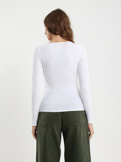 V-Neck Long Sleeve Top