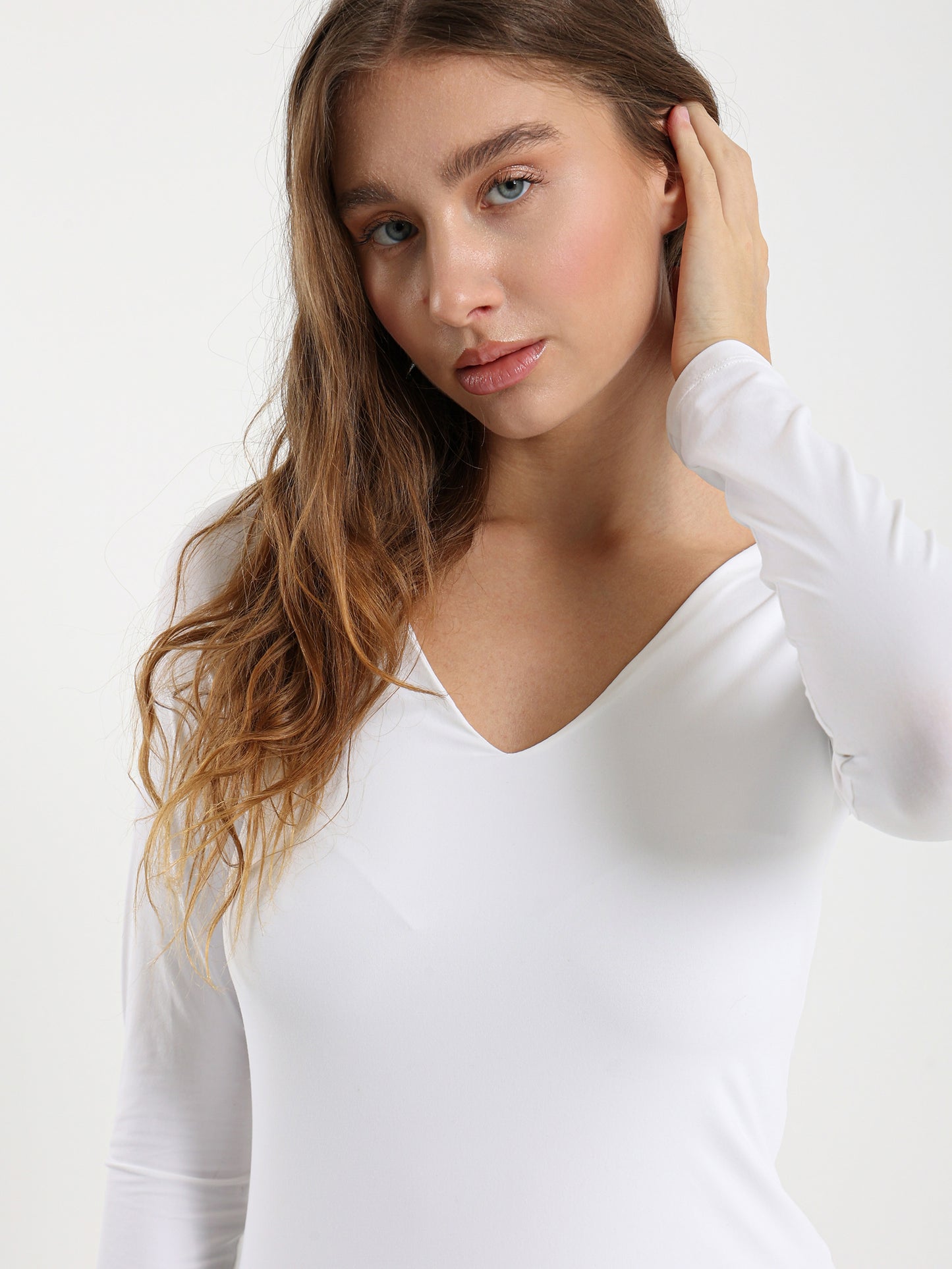 V-Neck Long Sleeve Top