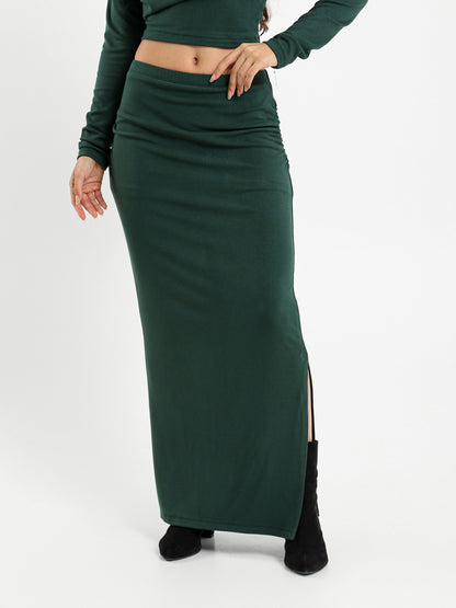 Ruched Maxi Skirt