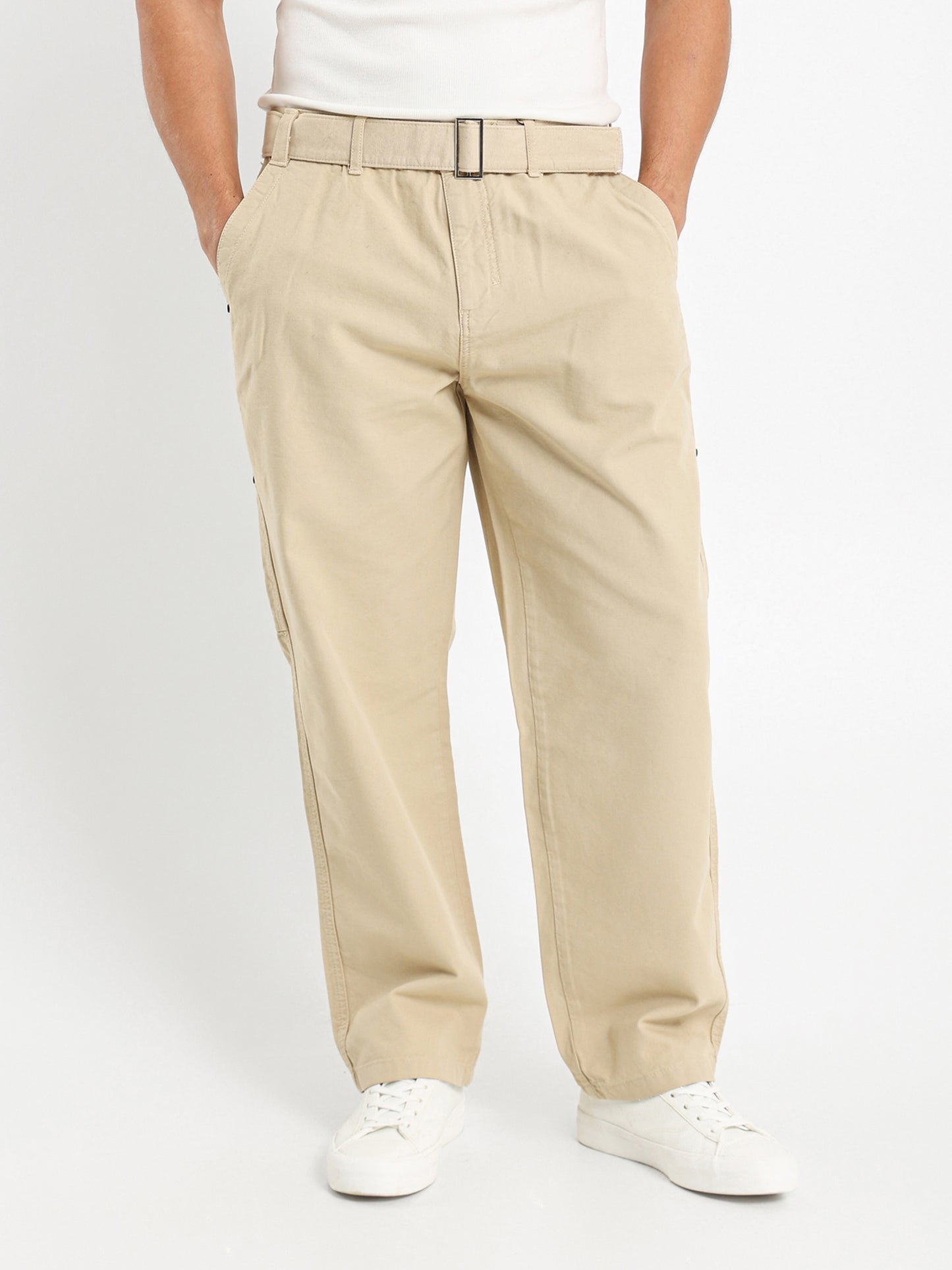 Relaxed Pants With Clean Pockets