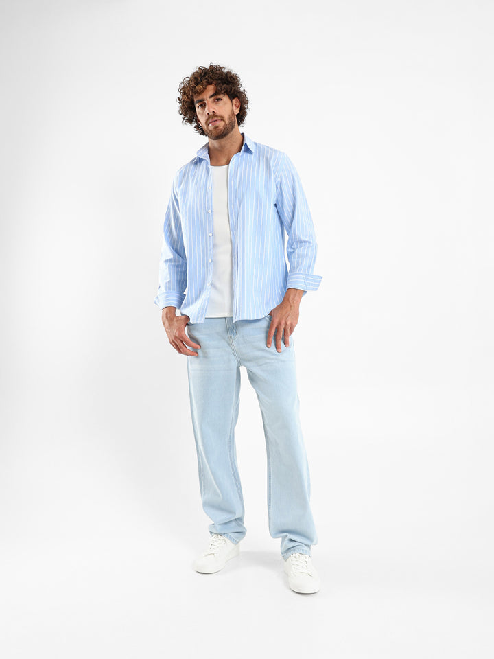 Thin Striped Basic Shirt