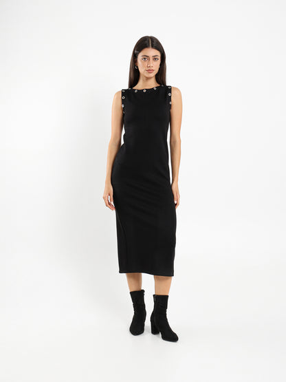 Eyelet Midi Dress