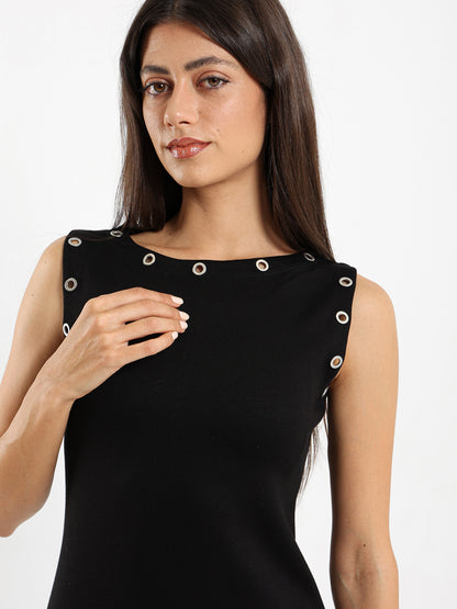 Eyelet Midi Dress