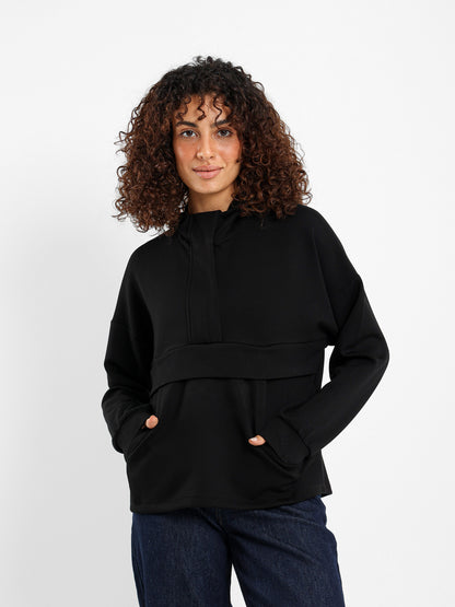 Quarter Zip High-Low Sweatshirt