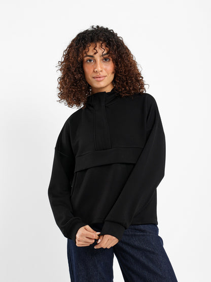 Quarter Zip High-Low Sweatshirt