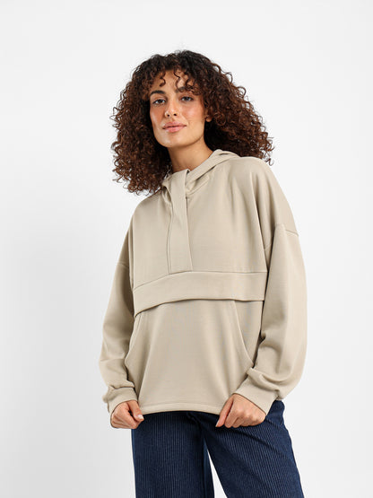 Quarter Zip High-Low Sweatshirt