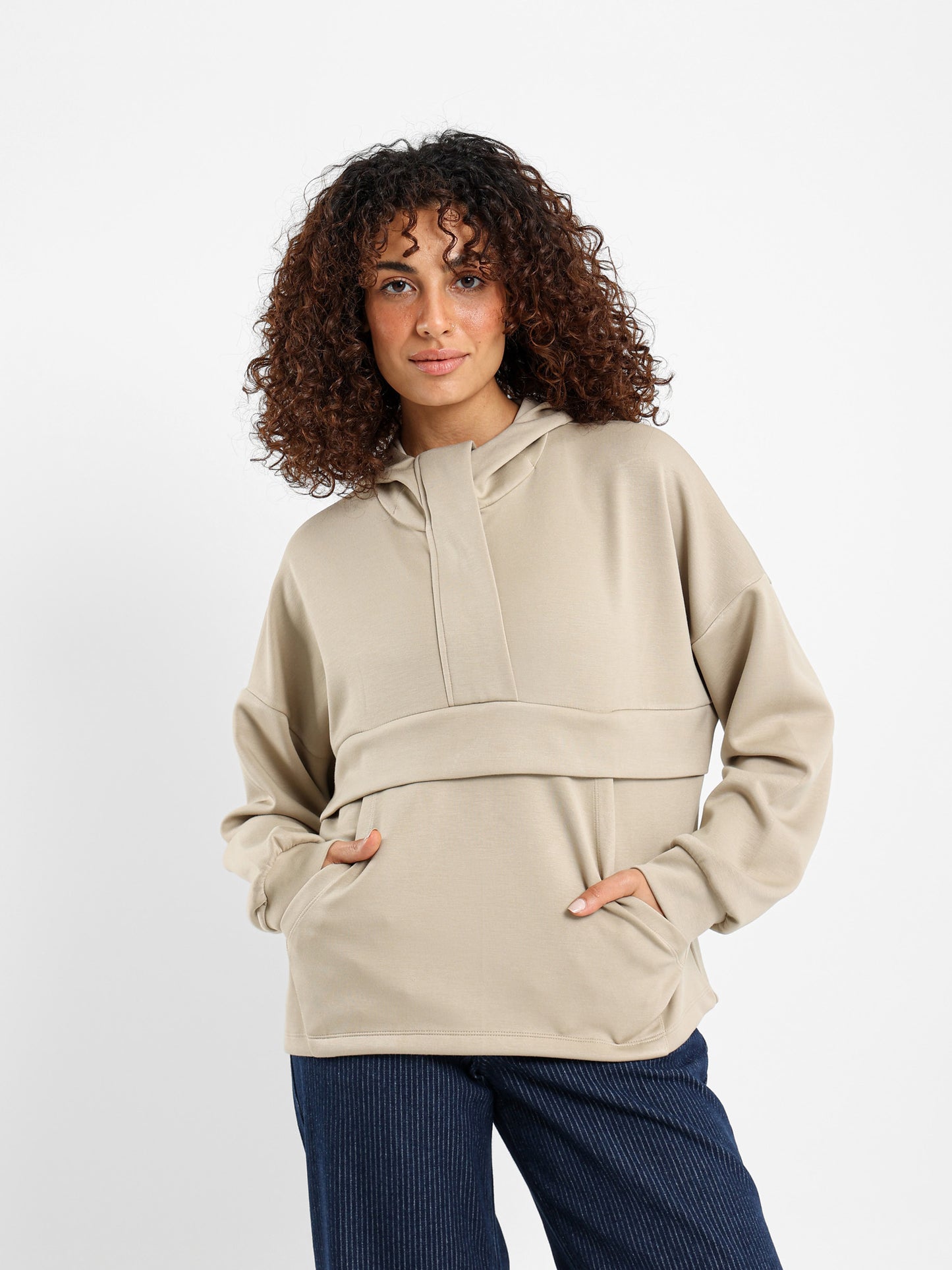 Quarter Zip High-Low Sweatshirt