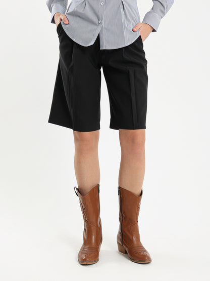 Front Pleated Shorts