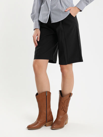 Front Pleated Shorts