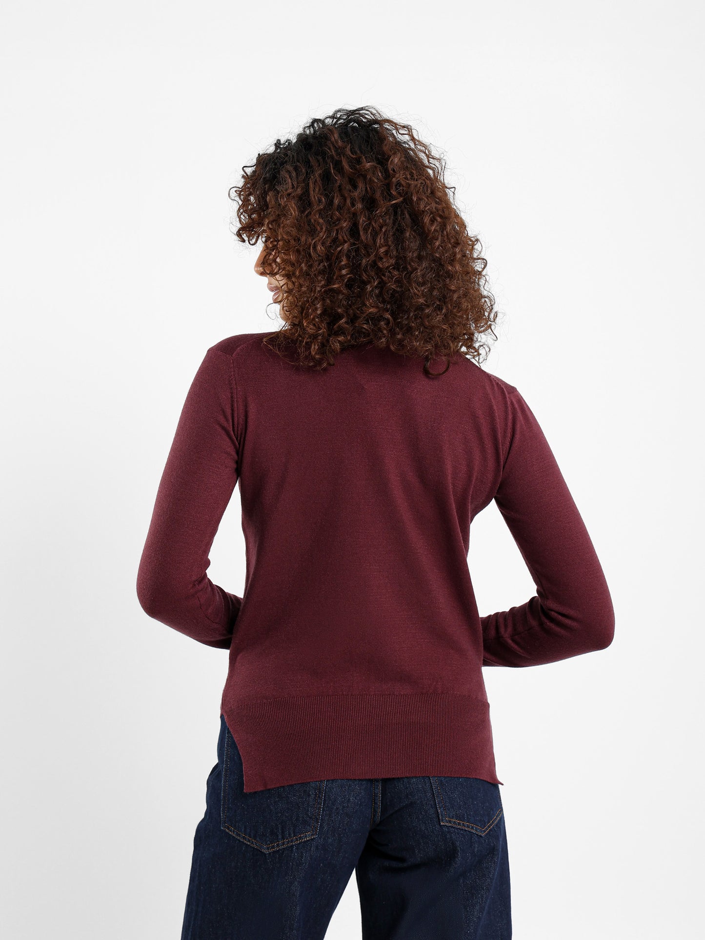 Fitted Turtleneck with Gold Buttons