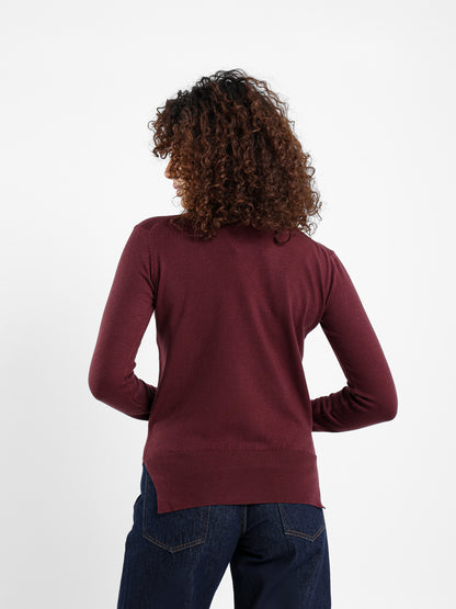 Fitted Turtleneck with Gold Buttons