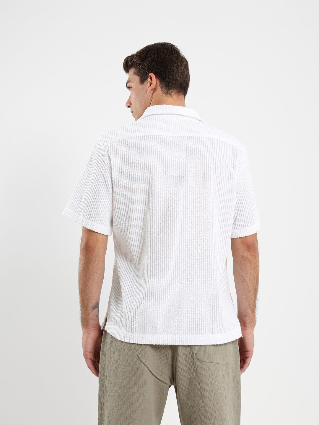 Ribbed Polo Shirt without Placket