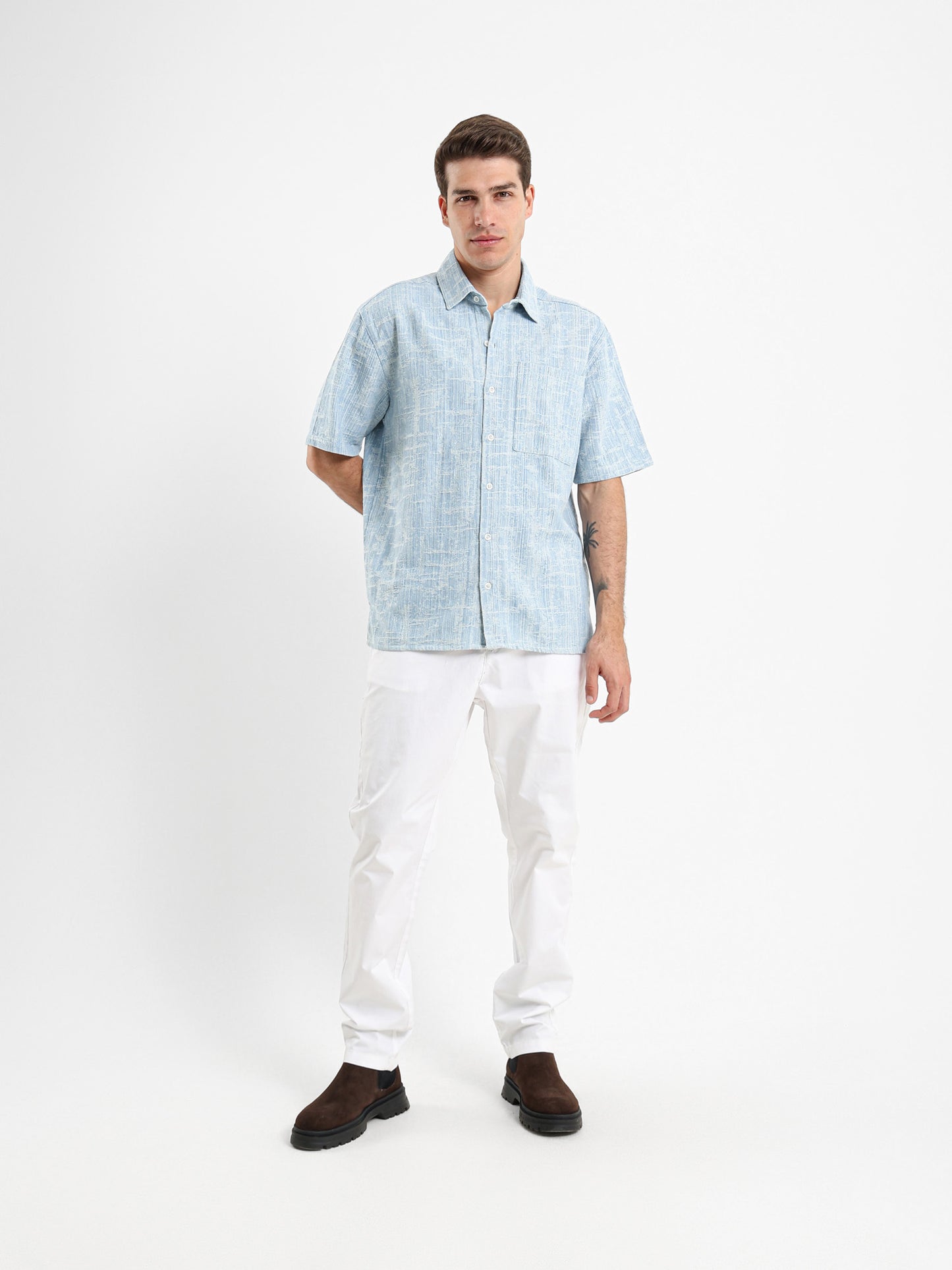 Jacquard Denim Shirt