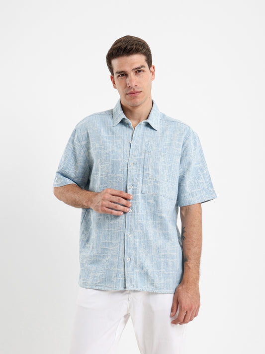 Jacquard Denim Shirt