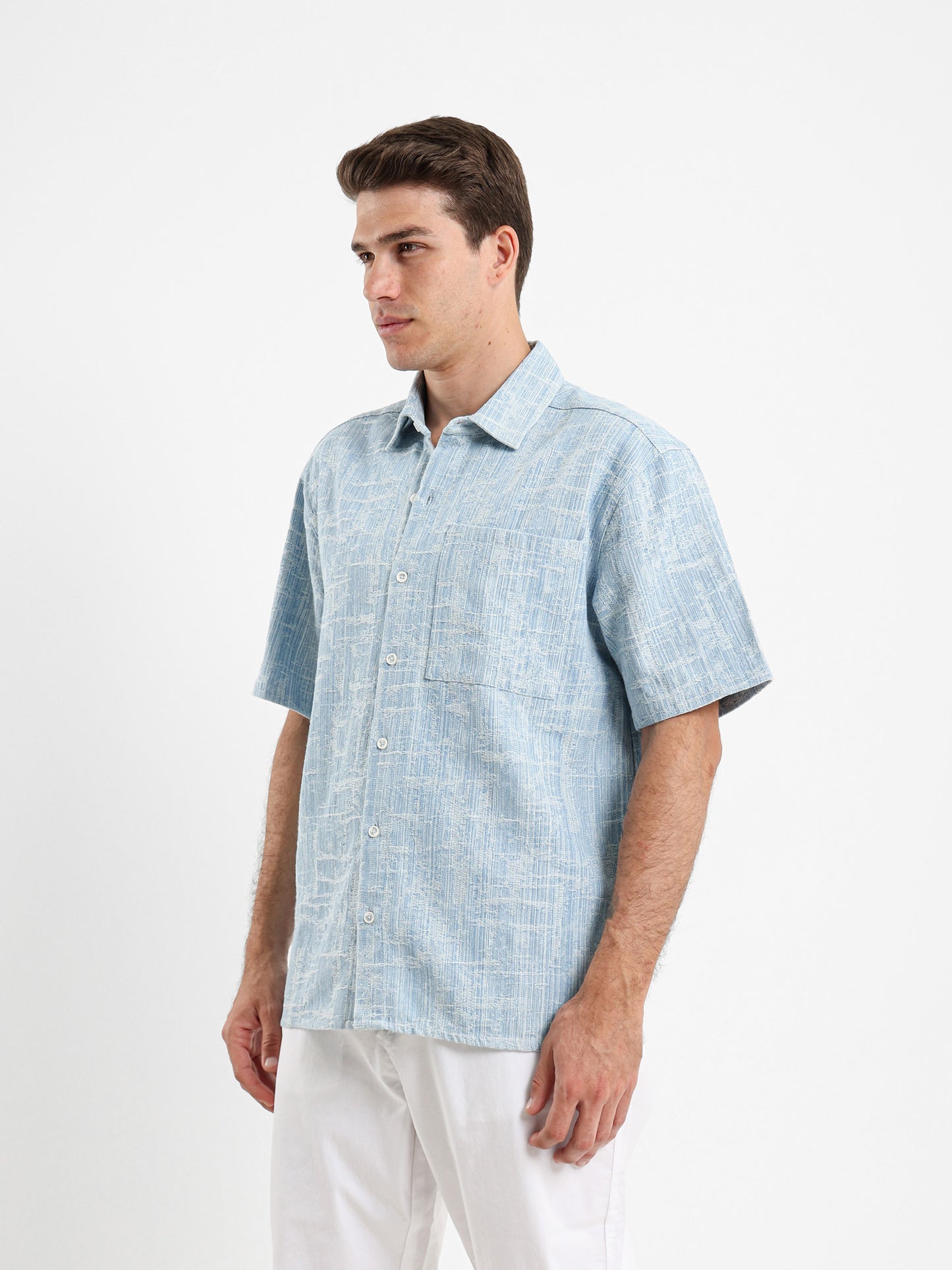 Jacquard Denim Shirt