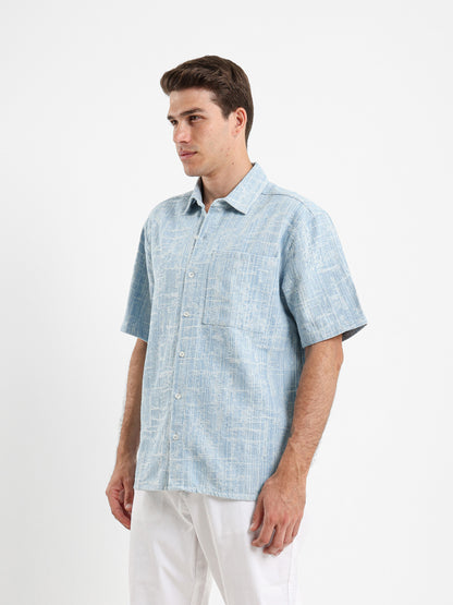 Jacquard Denim Shirt