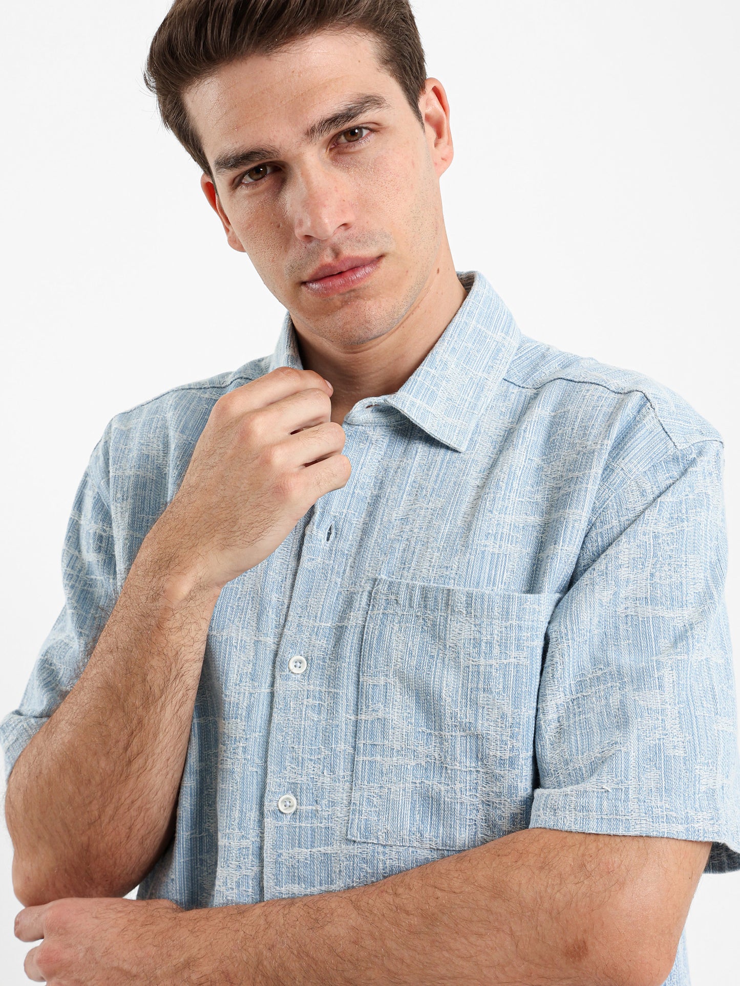 Jacquard Denim Shirt