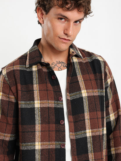 Checkered Button Overshirt