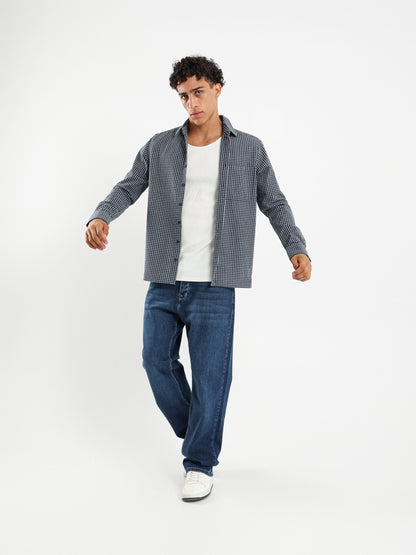 Small Grid Relaxed Fit Shirt