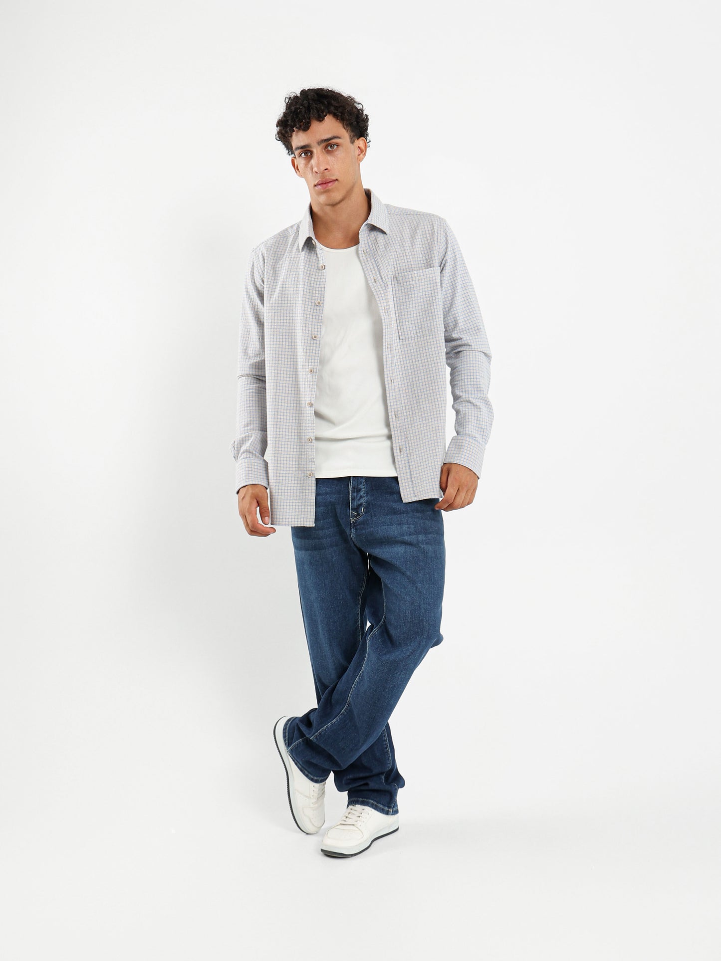 Small Grid Relaxed Fit Shirt