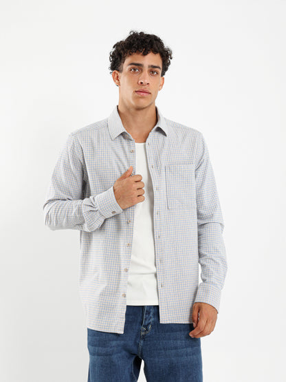 Small Grid Relaxed Fit Shirt