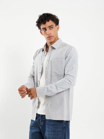 Small Grid Relaxed Fit Shirt