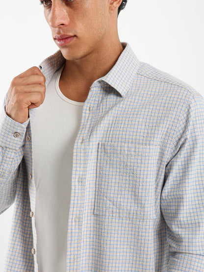 Small Grid Relaxed Fit Shirt