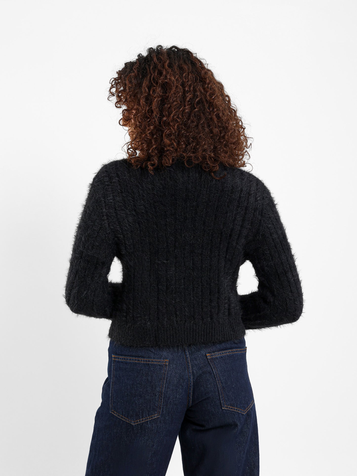 Distressed Cropped Pullover