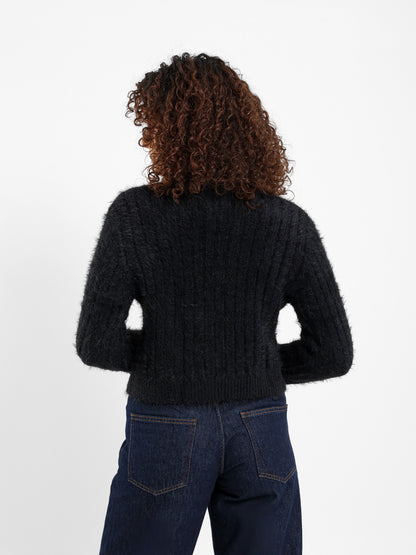 Distressed Cropped Pullover