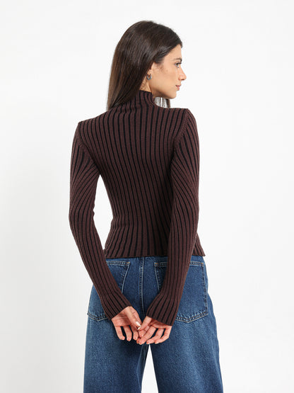 Ribbed Turtle Neck