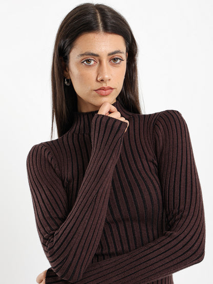 Ribbed Turtle Neck