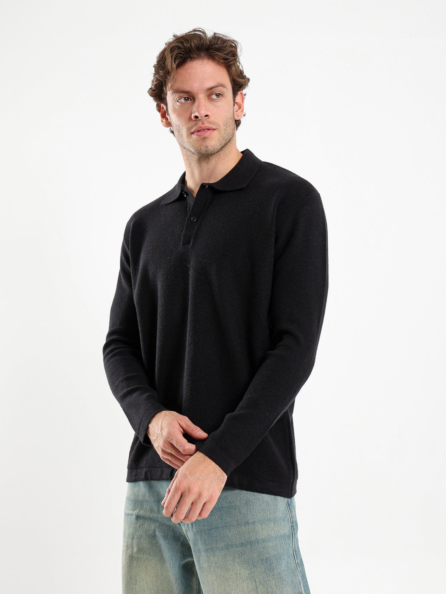 Regular Long Sleeve Buttoned Polo